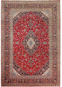 Tappeto Ardakan Medaglione Floreale Rosso Blu Scuro 242x375 Cm