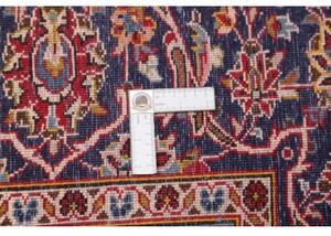 Tappeto Ardakan Medaglione Floreale Rosso Scuro Blu Notte 254x344 Cm