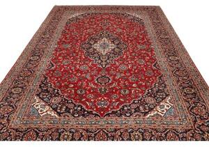Tappeto Ardakan Medaglione Floreale Rosso Blu Scuro 243x363 Cm