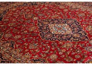 Tappeto Ardakan Medaglione Floreale Rosso Scuro Blu Notte 254x344 Cm