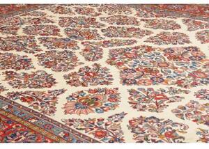 Tappeto Sarough Stilizzato Avorio Rosso Mattone 243x350 Cm