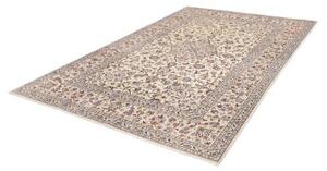 Tappeto Kashan Medaglione Floreale Avorio Blu Scuro 194x300 Cm