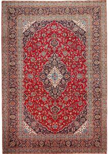 Tappeto Ardakan Medaglione Floreale Rosso Blu Scuro 243x363 Cm