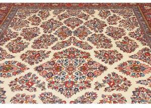 Tappeto Sarough Stilizzato Avorio Rosso Mattone 243x350 Cm