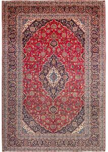 Tappeto Ardakan Medaglione Floreale Rosso Blu Scuro 244x360 Cm