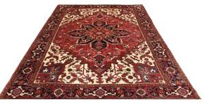 Tappeto Gorawan Stilizzato Rosso Mattone Crema 205x296 Cm
