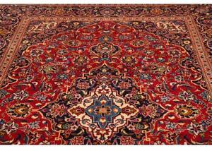 Tappeto Ardakan Medaglione Floreale Rosso Blu Scuro 197x305 Cm