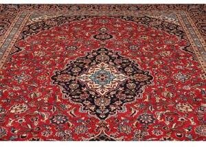 Tappeto Ardakan Medaglione Floreale Rosso Blu Scuro 293x405 Cm