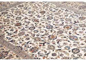 Tappeto Kashan Floreale Avorio Blu 203x297 Cm