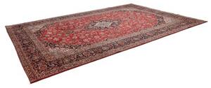 Tappeto Ardakan Medaglione Floreale Rosso Blu Scuro 297x427 Cm