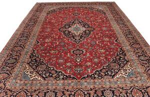 Tappeto Ardakan Medaglione Floreale Rosso Blu Scuro 293x405 Cm