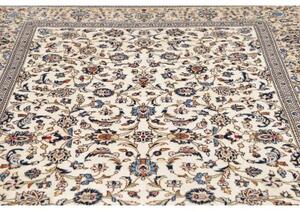 Tappeto Kashan Floreale Avorio Blu 203x297 Cm