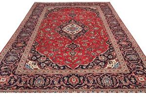 Tappeto Ardakan Medaglione Floreale Rosso Blu Scuro 246x345 Cm