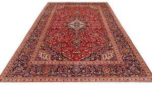 Tappeto Ardakan Medaglione Floreale Rosso Blu Scuro 197x305 Cm
