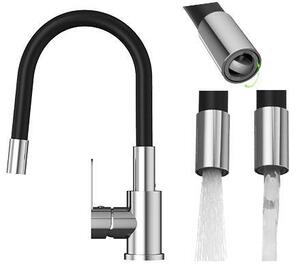 Granitan | GRADO PLUS - Miscelatore da cucina - Bocca flessibile - Cromo - Aeratore orientabile