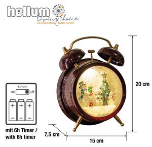 Lanterna LED con sveglia "Tempesta di neve", palla di neve natalizia con pupazzi di neve, con timer, a batterie, 524550