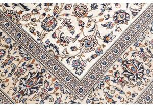 Tappeto Kashan Floreale Avorio Blu 203x297 Cm