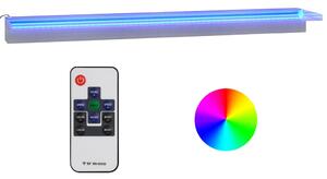 Sfioratore a Cascata con LED RGB Acciaio Inox 108 cm