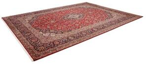 Tappeto Ardakan Medaglione Floreale Rosso Blu Scuro 295x400 Cm
