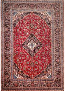 Tappeto Ardakan Medaglione Floreale Rosso Blu Scuro 247x354 Cm