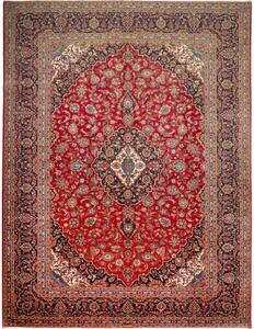 Tappeto Ardakan Medaglione Floreale Rosso Blu Scuro 300x394 Cm