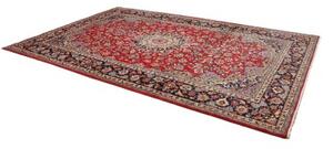 Tappeto Nadjafabad Medaglione Floreale Rosso Blu Scuro 250x373 Cm