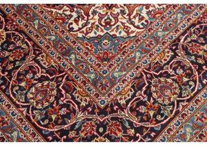 Tappeto Ardakan Medaglione Floreale Rosso Blu Scuro 297x402 Cm