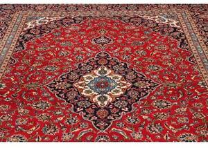 Tappeto Ardakan Medaglione Floreale Rosso Blu Scuro 248x347 Cm