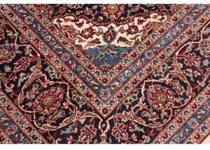 Tappeto Ardakan Medaglione Floreale Rosso Blu Scuro 247x354 Cm