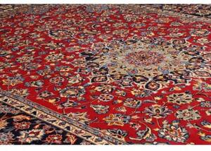 Tappeto Nadjafabad Medaglione Floreale Rosso Blu Scuro 250x373 Cm