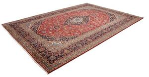 Tappeto Ardakan Medaglione Floreale Rosso Blu Scuro 250x357 Cm