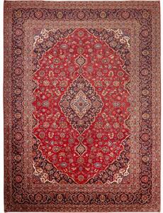 Tappeto Ardakan Medaglione Floreale Rosso Blu Scuro 295x400 Cm