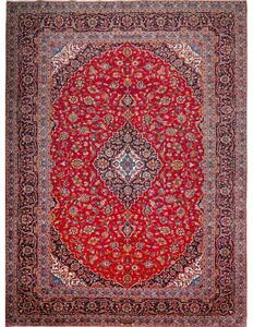 Tappeto Ardakan Medaglione Floreale Rosso Blu Scuro 300x400 Cm
