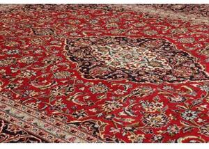 Tappeto Ardakan Medaglione Floreale Rosso Blu Scuro 243x355 Cm