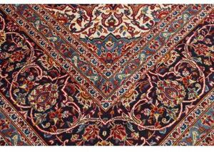 Tappeto Ardakan Medaglione Floreale Rosso Blu Scuro 305x405 Cm