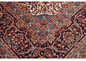 Tappeto Ardakan Medaglione Floreale Rosso Blu Scuro 300x400 Cm