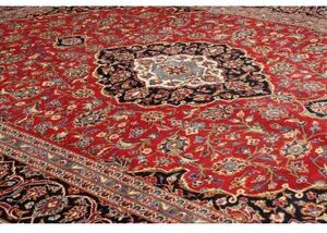 Tappeto Ardakan Medaglione Floreale Rosso Blu Scuro 250x342 Cm