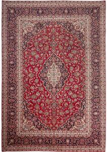 Tappeto Ardakan Medaglione Floreale Rosso Blu Scuro 243x355 Cm