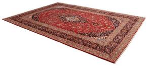 Tappeto Ardakan Medaglione Floreale Rosso Blu Scuro 250x360 Cm
