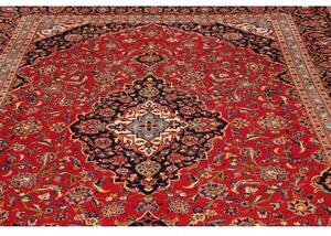 Tappeto Ardakan Medaglione Floreale Rosso Blu Scuro 250x360 Cm