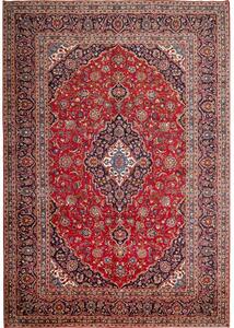Tappeto Ardakan Medaglione Floreale Rosso Blu Scuro 245x358 Cm