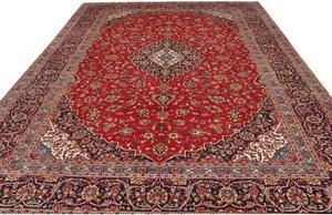Tappeto Ardakan Medaglione Floreale Rosso Blu Scuro 305x405 Cm