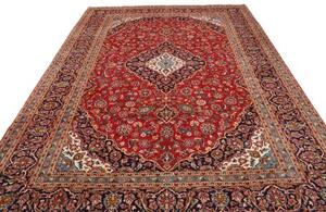 Tappeto Ardakan Medaglione Floreale Rosso Blu Scuro 250x370 Cm