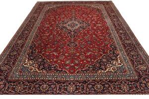 Tappeto Ardakan Medaglione Floreale Rosso Blu Scuro 256x373 Cm