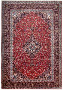 Tappeto Ardakan Medaglione Floreale Rosso Blu Scuro 256x373 Cm