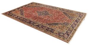 Tappeto Ardabil Stilizzato Rosso Ruggine Blu Scuro 191x290 Cm
