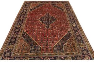 Tappeto Ardabil Stilizzato Rosso Ruggine Blu Scuro 191x290 Cm