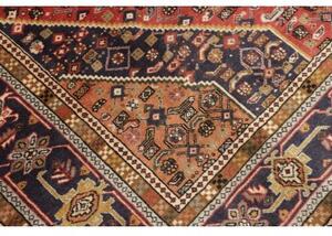 Tappeto Ardabil Stilizzato Rosso Ruggine Blu Scuro 191x290 Cm