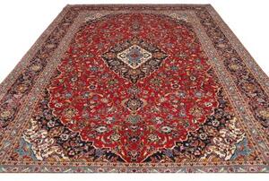 Tappeto Ardakan Medaglione Floreale Rosso Blu Scuro 300x423 Cm