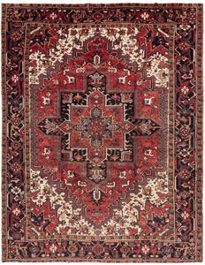 Tappeto Gorawan Stilizzato Rosso Blu Scuro 247x310 Cm